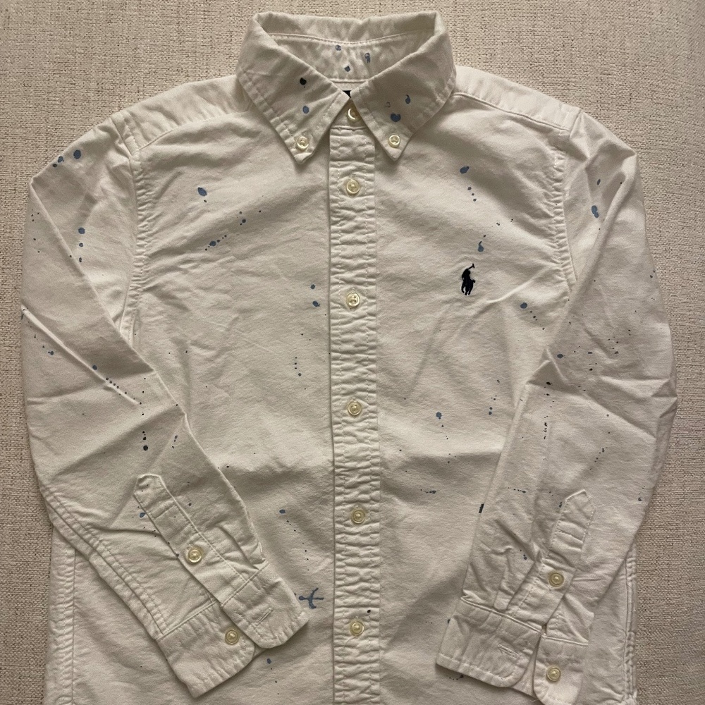 Ralph Lauren Boys Splatter Paint Design Shirt size 6